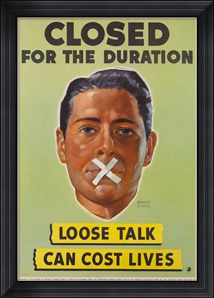 Framed Closed for the Duration Print