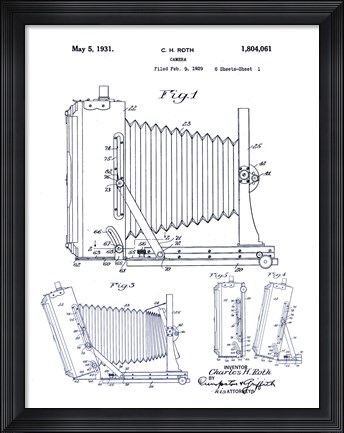 Framed Century Universal Camera, 1929 Print