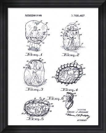 Framed Boy In the Bubble Print