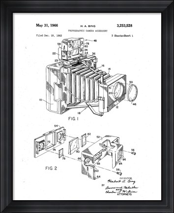 Framed Polaroid Camera Accessory Print