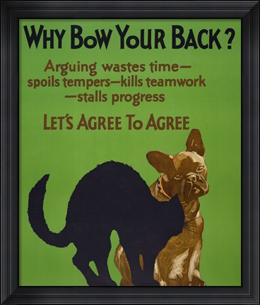 Framed Why Bow Your Back? Print