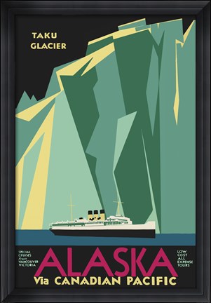 Framed Alaska Taku Glacier Print