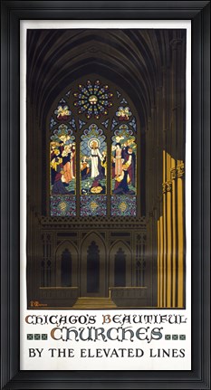 Framed Chicago&#39;s Beautiful Churches Print