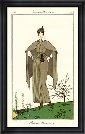 Framed Costumes Parisiens of 1914, Women's Fashion Print
