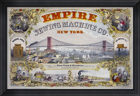 Framed Empire Sewing Machine Co. Print