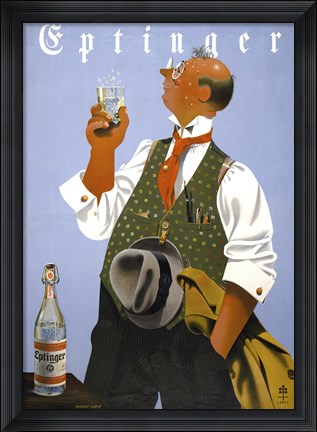Framed Eptinger by Herbert Leupin Print