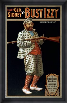 Framed Funny George Sidney as Busy Izzy Print