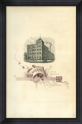 Framed Gies &amp; Co Lithographers Print