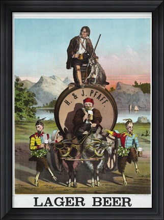 Framed Lager Beer Print