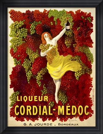 Framed Liquer Cordial-Medoc, G. A. Jourde - Bordeaux Print
