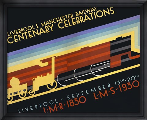 Framed Liverpool &amp; Manchester Railway Print