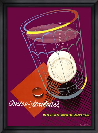 Framed Modern Pain Medication Print