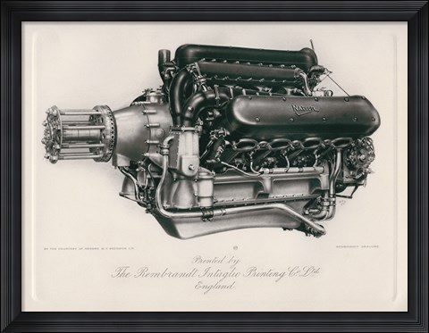 Framed Napier Lion Engine Print