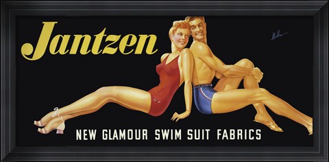 Framed New Glamour Swim Suit Fabrics Print