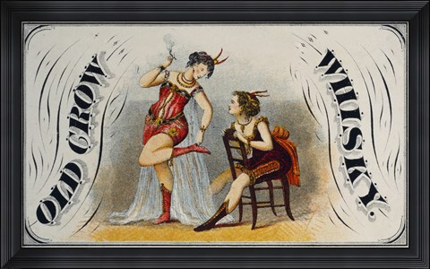 Framed Old Crow Whiskey Print