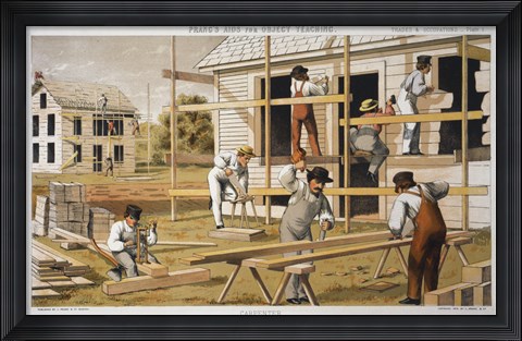 Framed Prang&#39;s Carpenter Aid Print