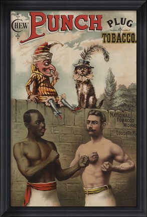 Framed Punch and Chew, 1886 Print