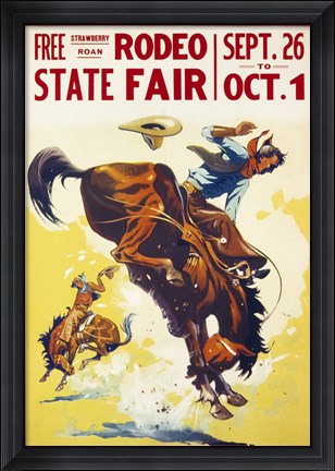 Framed Rodeo State Fair Roan Print