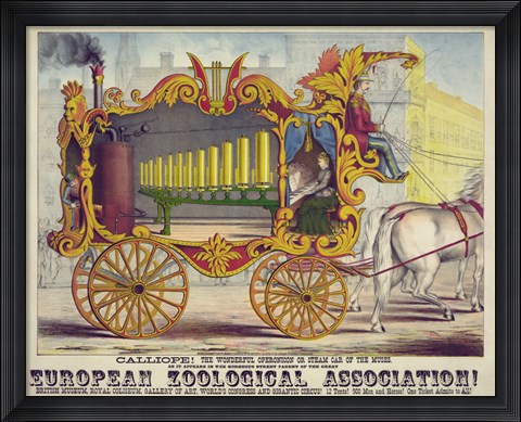 Framed Steam Car of the Muses Print