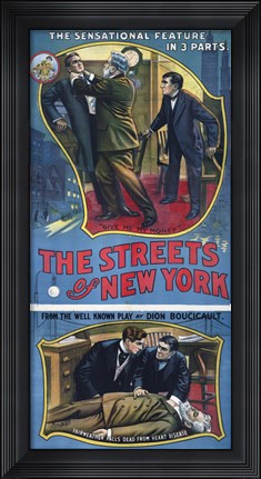 Framed Streets of New York Play Poster Print