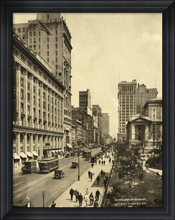 Framed 42nd Street East from 6th Avenue Print
