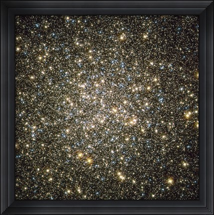 Framed Celestial Snow Globe of Stars Print