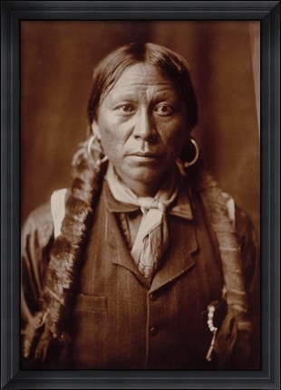 Framed Jicarilla Man, by Edward Curtis Print