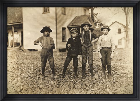 Framed Saturday Ball Game Print