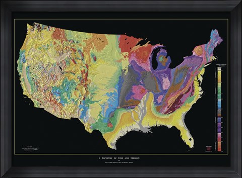 Framed Tapestry of Time and Terrain Print