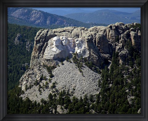 Framed Aerial View, Mount Rushmore Print