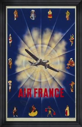 Framed Air France by P. Chanove Print