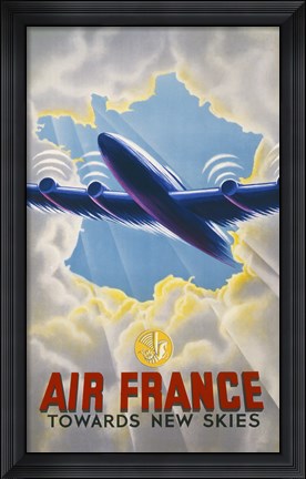 Framed Air France Towards New Skies Print