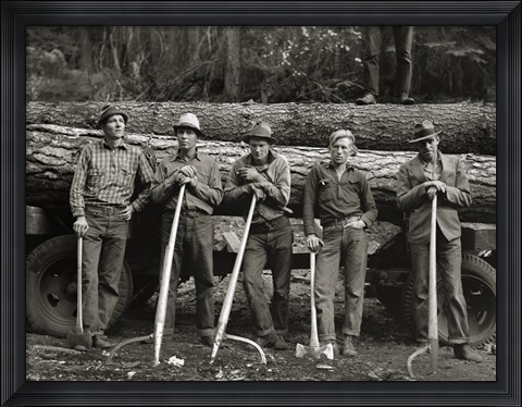 Framed American Loggers, 1939 Print