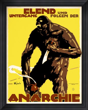 Framed Anarchist Monster Print