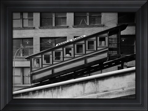 Framed Angels Flight at Third &amp; Hill Streets, Los Angeles Print
