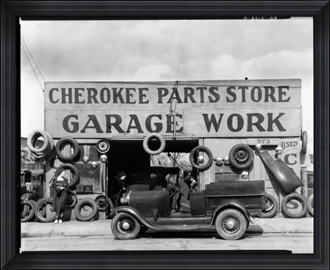 Framed Auto Parts Shop. Atlanta, Georgia Print