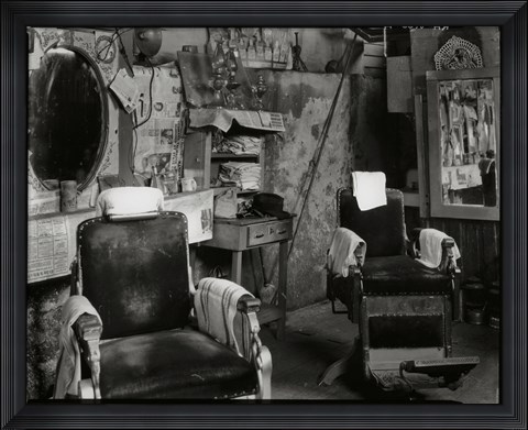 Framed Barber Shop Print