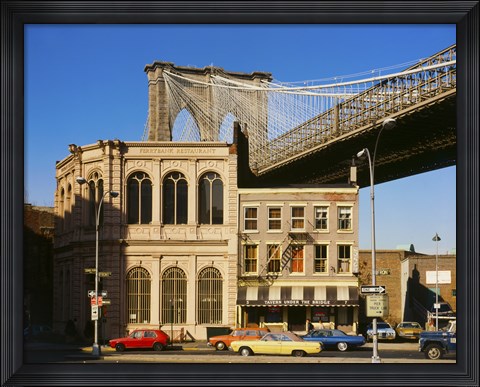 Framed Brooklyn Bridge East Tower Print