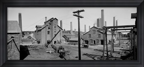Framed Calumet and Hecla Smelters Print