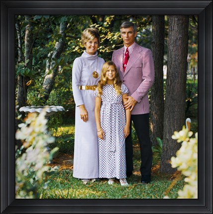 Framed Cernan Poses for a Family Portrait Print