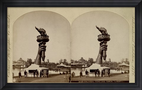 Framed Colossal Hand and Torch ""Liberty"" Print