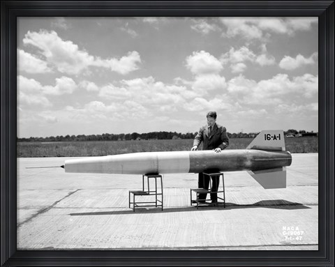 Framed Man and Ramjet Missile Print