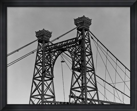 Framed Pedestrian Suspension Bridge, Close Up Print