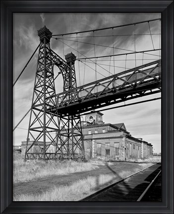 Framed Pedestrian Suspension Bridge Print