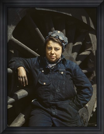 Framed Railroad Wiper at Roundhouse, Iowa Print