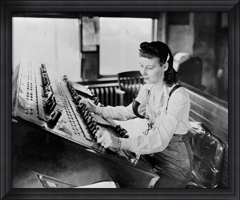 Framed Switchtender on the Pennsylvania Railroad Print