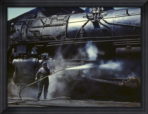 Framed Viola, Roundhouse Wiper, Iowa Print