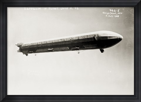 Framed Zeppelin Airship in Flight II Print