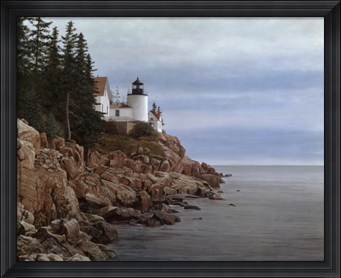 Framed Bass Harbor Light Print
