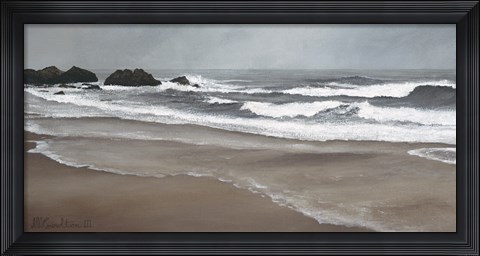 Framed Ocean Beach Print